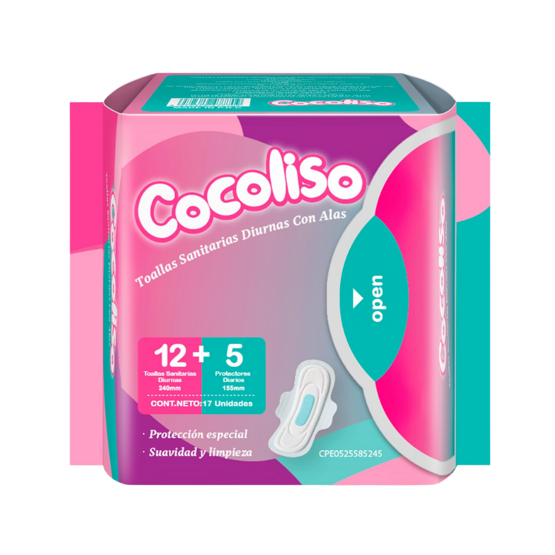 3-3 Toallas Sanitarias Diurnas Con Alas - Cocoliso - Bulto De 24 Paquetes - Imagen 1